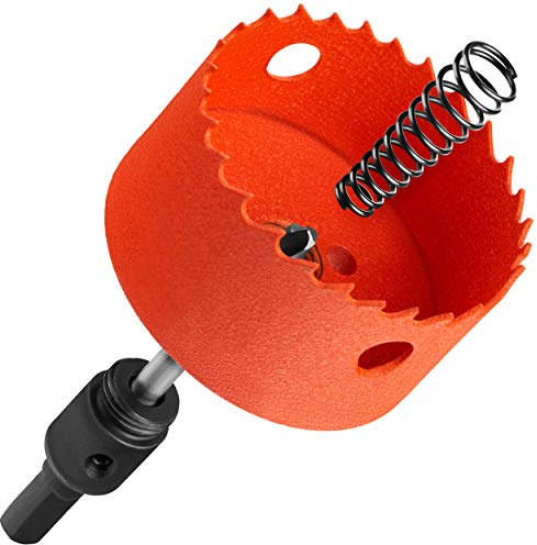 KSP-Tec - Lochsäge – Dosenbohrer für Hohlwanddosen – mit Auswerfer - Bohrkrone - Lochkreissäge – Steckdosenbohrer - Einbaustrahler (60mm)