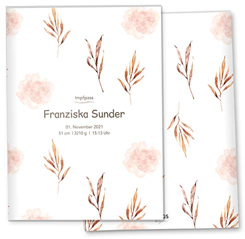 Olgs Impfpasshülle Pink Passion - Personalisierbar, stilvolle Dokumentenschutz in 9,3 x 13 cm