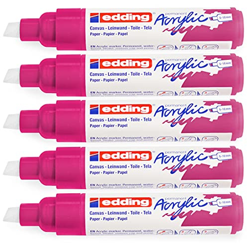 Acrylmarker edding e-5000 breed telemagenta | 5 stuks