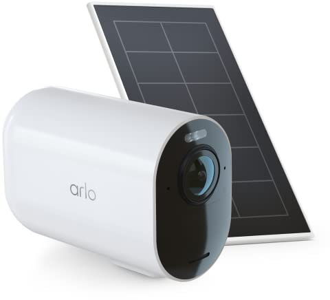 Arlo Ultra 2 XL, Telecamera di Videosorveglianza WIFI 4K con Pannello Solare, Visione Notturna a Colori, 12 Mesi di Batteria, Allarme e Faro Integrati, 90 Giorni Secure Inclusi