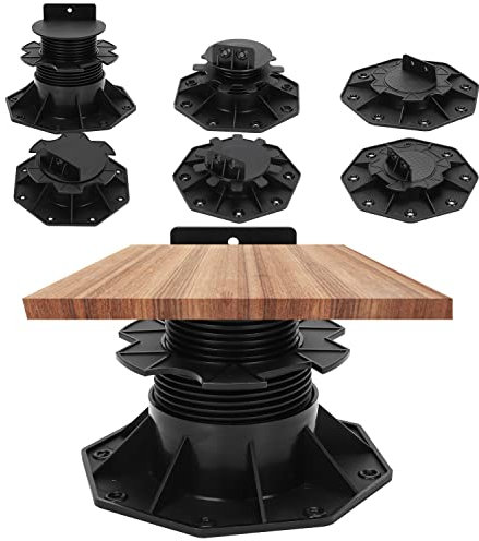 Joparri 20 Stück Stelzlager höhenverstellbar 30-60mm Stellfüße Terrassenlager, Plattenlager Terrassenplatten für Terrassendielen Unterkonstruktion, WPC, füße verstellbar,Tragfähigkeit 800kg