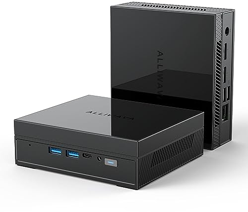 ALLIWAVA GX55 Mini PC Intel 11th Gen N5105, 16GB RAM DDR4 512GB NVMe SSD, OS, Micro Desktop PC mit Intel UHD Grafik, 2xHDMI und USB-C Triple 4K@60Hz Ausgängen