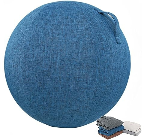 WaTsky Schutzhülle Für Gymnastikball,Waschbarer Gymnastikball Bezug Mit Griff, Büro, Schmutzabweisend, Langlebig, rutschfest, Für Schwangerschaft, Fitness, Yoga,004,65cm