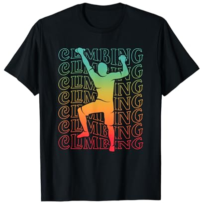 Bouldern Freiklettern Mädchen Kinder Jungen Berge Klettern T-Shirt