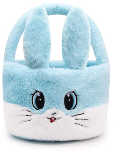 MUFEIRUO Osterhase Körbe Ostereiersuche Hase Korb für Kinder, Osterhase tote Süßigkeiten Taschen Plüschtaschen,Hase Geschenk Taschen tragen Eimer Ostern Geschenk für Kinder