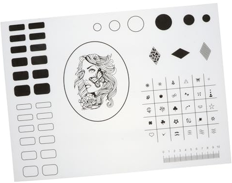 Ipetboom Almohadilla Para Colorear Uñas Estera De Plantilla De Uñas Acrílicas Placa De Estampación De Uñas De Silicona Cosas De Uñas Suministros De Uñas Acrílico Trabaja Gel De Sílice