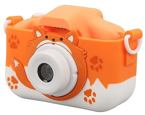 Videokamera, Kamera-Augenschutz, 2-Zoll-IPS-Bildschirm, 40 MP, Foto für Festivals ab 6 Jahren (ORANGE)