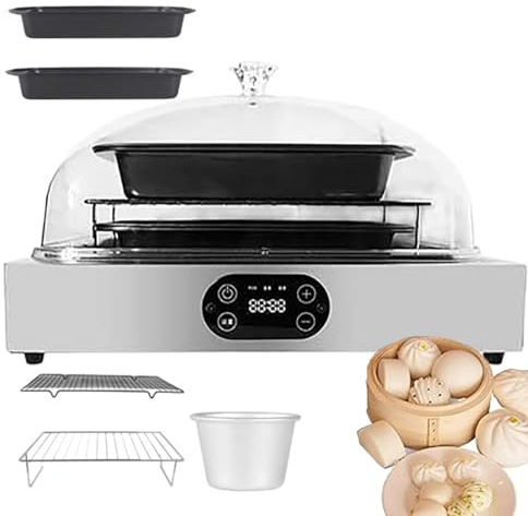 Fermentador De Masa Eléctrico De Doble Capa | Caja Fermentadora De Pan De Masa Madre Caja Fermentadora De Yogur De 120 W | Puede Contener Una Bandeja Para Hornear De 350x250 Mm | Temporización 99h, Hu