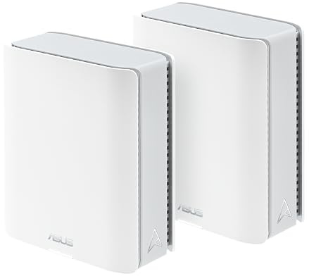 ASUS ZenWiFi BT6 Tri-Band WiFi 7 Mesh, 9.4 Gbps, 5800 sq.ft. (2pk), 2.5G WAN Port, Security and Parental Controls Included, Smart Home Master SSIDs, 4G & 5G Mobile Tethering- BT6 (W-2-PK)