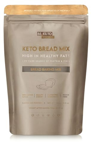 BeKeto Bread Baking Mix 300g - Low Carb, High Protein, High Fibre - Just Add Water - Keto Friendly, No Added Sugar