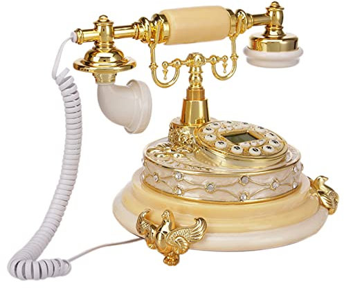 NBVOKLEAD Teléfono de Estilo Europeo, teléfono Fijo Retro Vintage, Decorativo para el hogar, la Oficina, la cafetería y el Bar