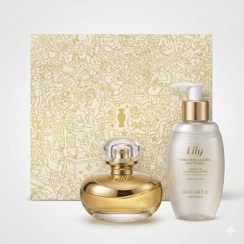 O Boticário | Lily | Cofre Regalo | Perfume Eau de Parfum 75ml + Jabón Líquido 250ml