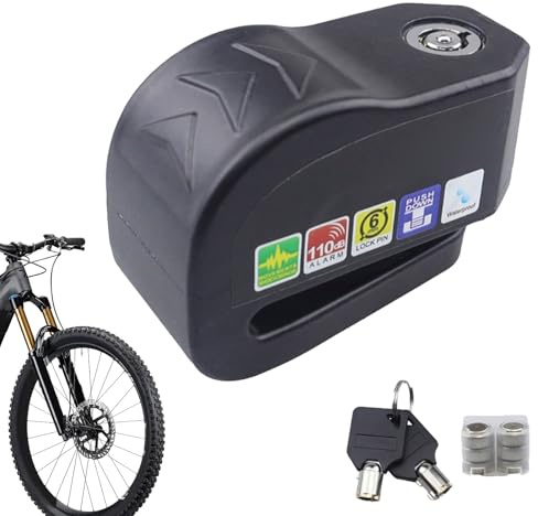 Motorrad-Radsperre, Bremsscheibenschloss mit Alarm, Diebstahlsicherung des Fahrradbremsrads, Bremsscheibenschloss mit für Motorrad, Diebstahlsicherung für Fahrrad für Roller