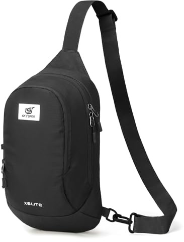 SKYSPER Umhängetasche Herren 6L, Anti Diebstahl Brusttasche Klein mit RFID Dreifachschutz Sling Bag Schultertasche für Travel Outdoor Reise