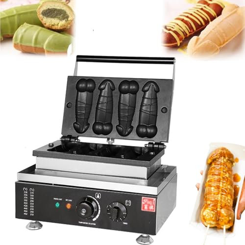 Commercial Waffle Maker, 1600W Power, Adjustable Temperature 50-300℃/122-572℉, Non-Stick Plates, Stainless Steel, Ideal for Restaurants, Snack Bars, Dessert Shops