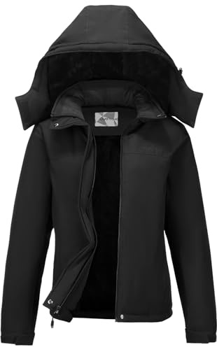 OutPro Damen Skijacke Winter Schneemantel Warm Fleece Mountain Wasserdichte Damenjacke Snowboardjacken
