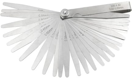 Spessimetro a lamelle Calibri di spessore 0,01-1 mm/0,05-0,50 mm/0,05-1,00 mm/0,02-1,00 mm Calibri di spessore Riempitivi for fessure Calibri di spessore Lavorazione del legno per candele, valvole, pi