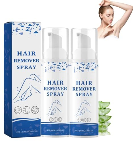 2 Stück Haarentfernung Schaum, Haarentfernungsschaum Intimbereich, Keine Hautirritationen, Hair Removal Spray für Arme, Achseln, Beine, Effektive Enthaarungsschaum für alle Hauttypen