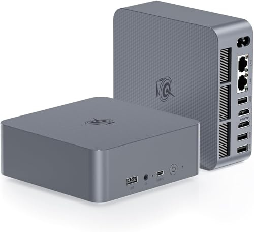 Beelink EQR5 Mini PC, AMD Ryzen 5 5650U (6C/12T) bis zu 4,2 GHz, Mini Computer, 32GB DDR4 RAM 1TB NVME SSD, 4K Dual Display, Dual HDMI, Dual 1000M LAN, Mini Gaming PC Win11 WiFi6 BT5.2
