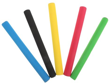 MUELODSIC 5 Piezas Palos de Transferencia Esponja Antideslizante y Agarre, Herramienta de Carreras para Niños, Ligera y Portátil para Competición Escolar y Actividades al Aire Libre