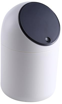 Mobestech Mini Cubo Basura Escritorio con Tapa Diseño Compacto y Ecológico Papelera de Mesa para Oficina y Dormitorio Recipiente para Reciclaje y Residuos Pequeños