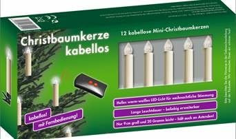 NIKO Kabellose Christbaumkerzen Mini 9cm Warmweiß Weihnachtsbaumbeleuchtung mit ON/OFF Fernbedienung 12er-Set