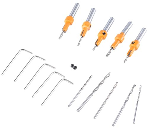 Juego de brocas avellanadas para fregadero de madera con llaves, avellanador para carpintería, brocas de carpintería