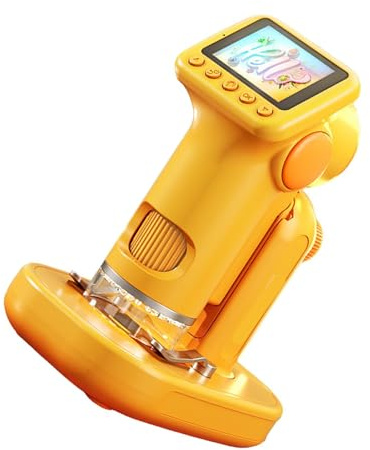 Nosqew Microscopio digitale portatile con schermo da 2 pollici 1080P Ingrandimento 1600X Microscopio elettronico portatile per bambini Esperimento di educazione scientifica Strumento di apprendimento