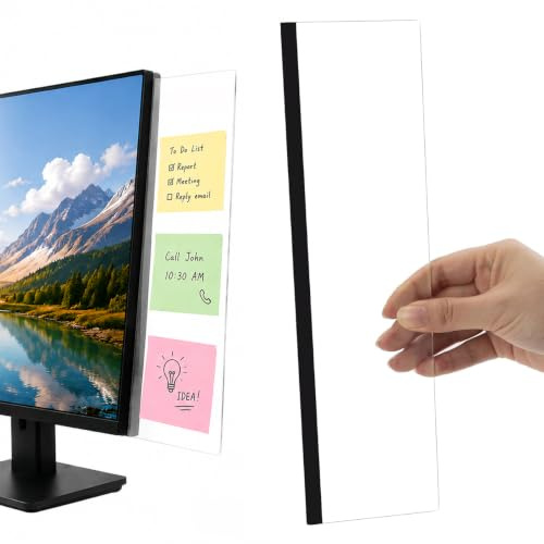 2er Set Monitor Memo Board – Transparentes Memoboard für Computer, praktisches Message Board und Post It Halter für Schreibtisch Zubehör, Büro Gadgets & Schreibtisch Zubehör Aesthetic