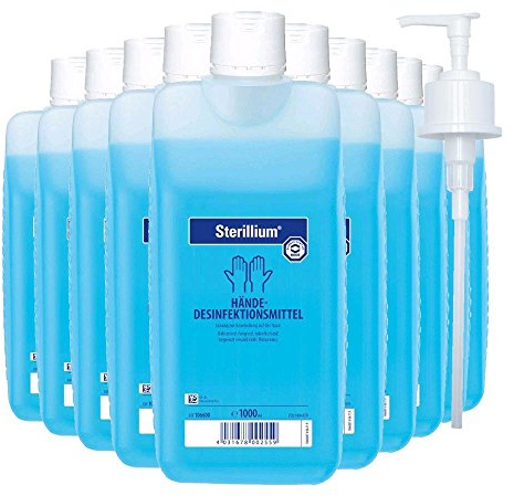 Bode Desinfektions-Set, 10x 1000 ml Sterillium® Händedesinfektionsmittel + 1x Bode Dosierpumpe