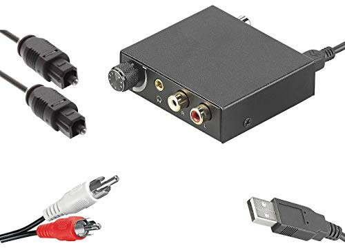 auvisio Spdif Adapter: Audio-Konverter digital zu analog, mit optischem Audio- & Cinch-Kabel (Spdif auf Cinch, Adapter, Kfz)