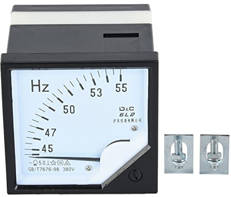 Frequenztester 45-55Hz, AC 380V, Schwarz, Kunststoff, 1.5 Genauigkeit, für Schaltkasten und industrielle Anwendungen