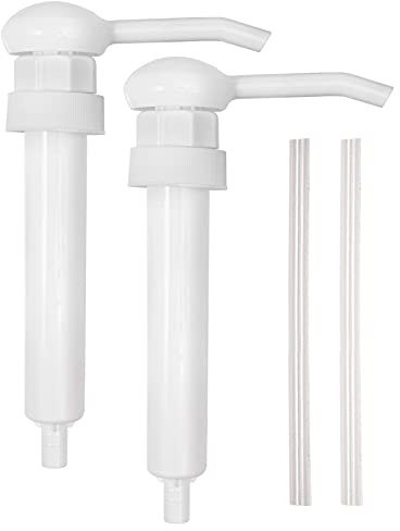 Top Home Store Heavy Duty Replacement Pump Dispensers for Gallons & Jugs, Suitable for Shampoo, Conditioner, Paint and Condiments, 2 Pieces, Includes 2 Six Inch Tubes