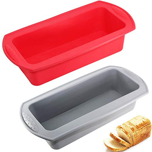 Silikon Brotbackformf Set 2 Stücke Antihaftende Backform Große Brotbackform Silicon Umweltbewusst Backform aus Silikon Brotbackform aus Silikon Kleine Brotbackformen zum Backen von Brot Kuchen
