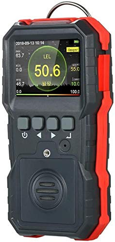 GCX Preciso Detector de Gas Combustible Profesional, medidor de Gas Combustible de Alta precisión con Pantalla LCD de luz de Sonido y de vibración Detectar