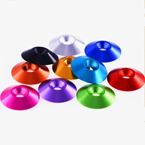 5-10 Stück M4 M5 M6 M8 Aluminium Bunter Senkschirm Regenschirm Flachkopfschraube Konkav Konisch Dekorative Nut Unterlegscheibe-m6 5 Stück, Faserband