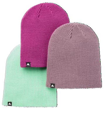 Burton Youth Kids' Recycled DND Winter Beanie (3 Pack) (US, Alpha, One Size, Holunder/Jewel Green/Vivid Viola)