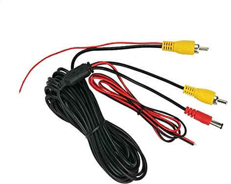 yolvinuo Câble vidéo pour caméra de recul, câble RCA 6 M Câble vidéo utilisé pour caméra de recul, écran multimédia de voiture, câble d'extension RCA mâle et câble d'alimentation