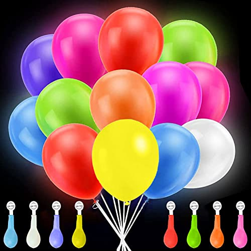 Leuchtende Luftballons, 40PCS LED Leuchtet im Dunkeln Ballons,Led Blinkende Luftballons,LED Ballons Lichter,für Hochzeit Deko,Weihnachten, Geburtstag, Kinderpartyzubehör