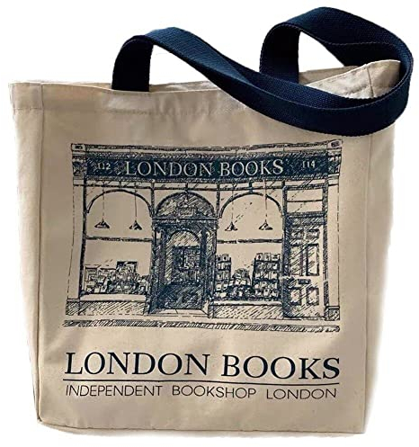 Stakee Frauen Leinwand Einkaufstasche London Bücher Drucktasche Einkaufsbeutel Leinwand Tasche Große Einkaufstasche Großer Kapazität, 35*35cm