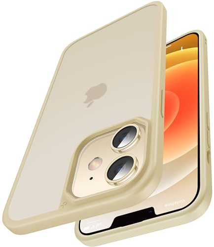 CASEKOO Matt Power für iPhone 12/12 Pro Hülle [TOP Militärschutz] Stoßfeste Kratzfeste Schutzhülle (Anti-Fingerabdruck) Dünne Griffige Mattierte Handyhülle iPhone 12/12 Pro Case Slim, Gold