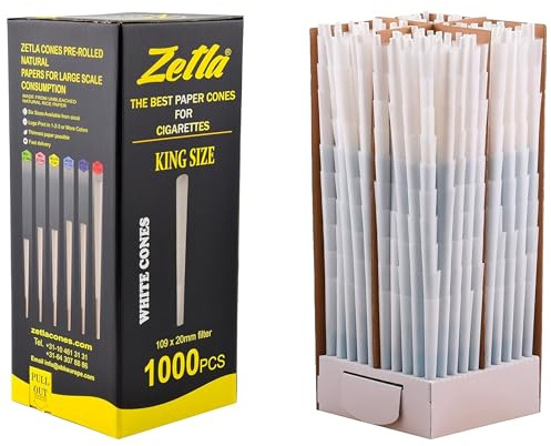 Zetla 1000 Cones King Size - Vorgedrehte Joint Tubes - Conische Tubes mit Filter Blue (109 x 21 mm) - Joint Cones King Size