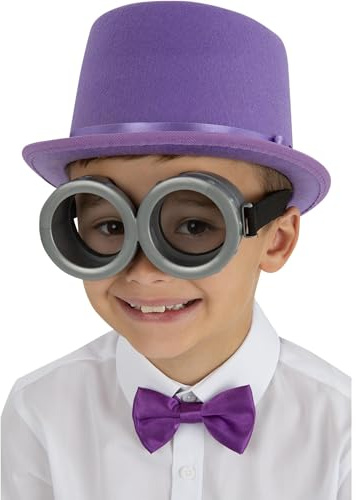 Smiffys Occhiali grigi per bambini, lenti trasparenti