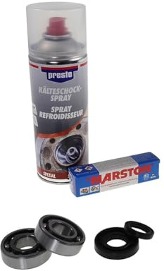 Kurbelwellenlager Reparatursatz mit Lager Dichtmasse, Kältespray kompatibel für Minarelli AC LC