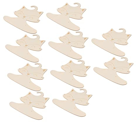 TOYANDONA Cartoon-kleiderbügel Aus Holz Für Kinder 10er-Pack Kleiderbügel Für Baby- Und Kinderkleider Schrank-Organizer-