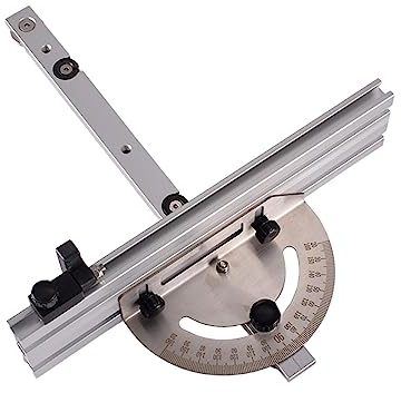 F Fityle Tischkreissägen-Gehrungslehre, Aluminium-Gehrungsführung, Winkelplattenlineal, hochpräzises Gehrungssägen-Winkelmesser, Präzisions-Gehrungslehre für, 250MM