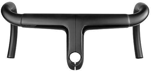 28.6mm Carbon Lenker Rennrad Road Bike Drop Bar 400mm 420mm 440mm Internes Routing Fahrradlenker Für MTB BMX DH XC AM FR R: 77mm G:127mm (Color : Black, Size : 400mm*90mm)
