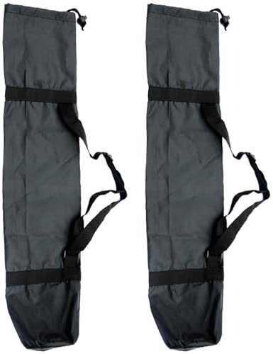 KASESSS 2 Stück Yogatasche Groß, Yogamatte Tasche Schwarz, Yoga Bolster Beutel mit Kordelzug, Stativtasche 210D Oxford Gewebe, Funktionale Aufbewahrungstasche für Zeltstangen, Lichtständer, 23x130cm