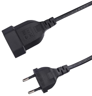 VIEVRE Cavo di Prolunga Sottile e Piatto, 1,5 m, Nero