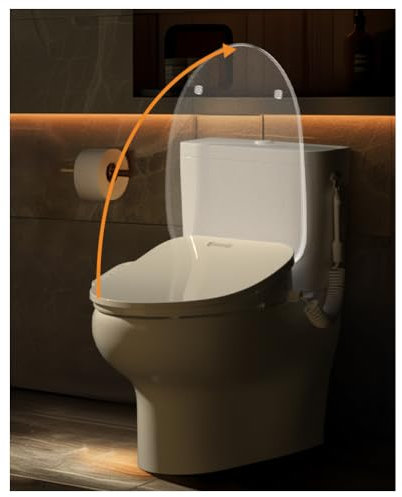 iCleaningo Bidet en toile avec siège allongé DC01 Blanc